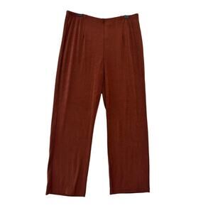 NWT Chico's Travelers Rich Mahogany Brown Pants 3 XL No Tummy
